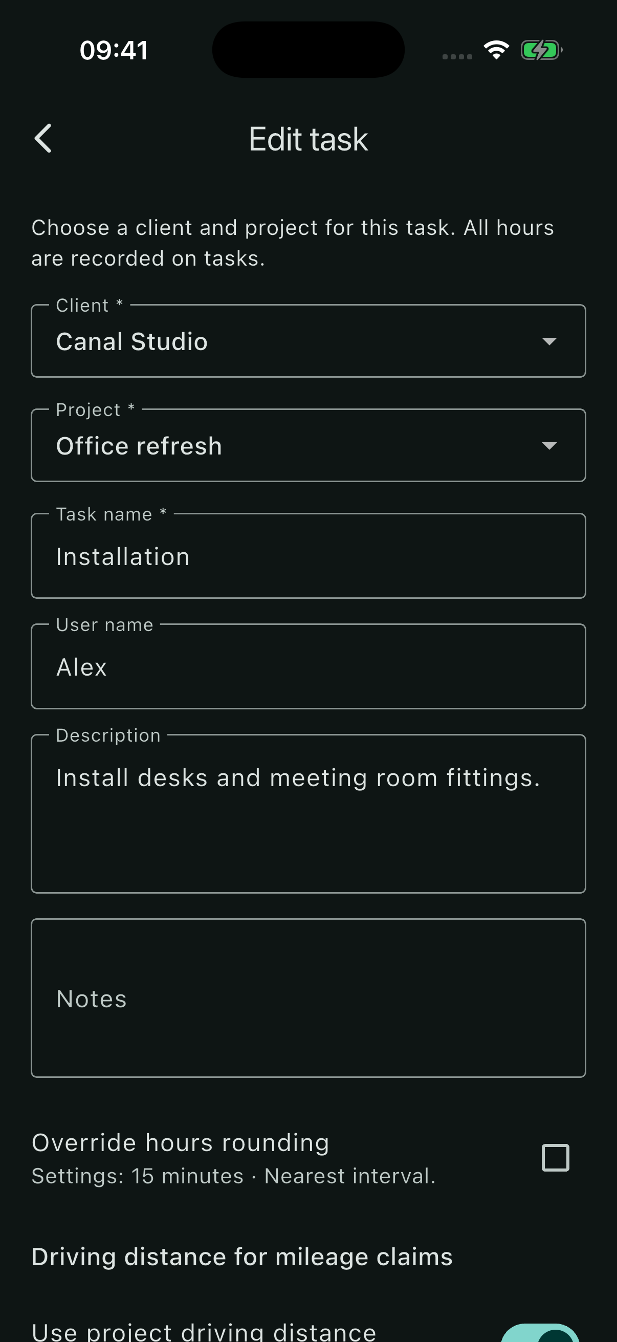 Installation task with Canal Studio, Office refresh and Alex selected